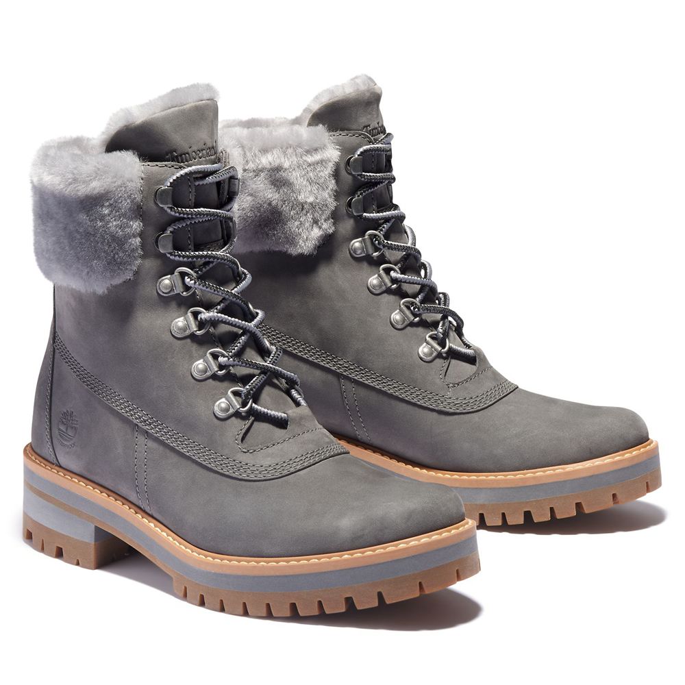 Timberland 6-Inch Μποτακια Γυναικεια Γκρι - Courmayeur Valley Waterproof - Greece 1976520-UD